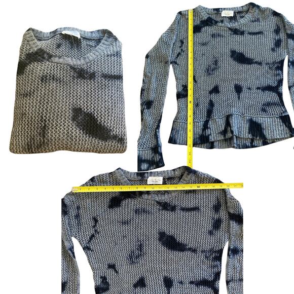 Feel The Piece Blue Tie Dye Open Knit Sweater, Small - Picture 5 of 6